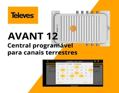 Central programável AVANT 12 da TELEVES