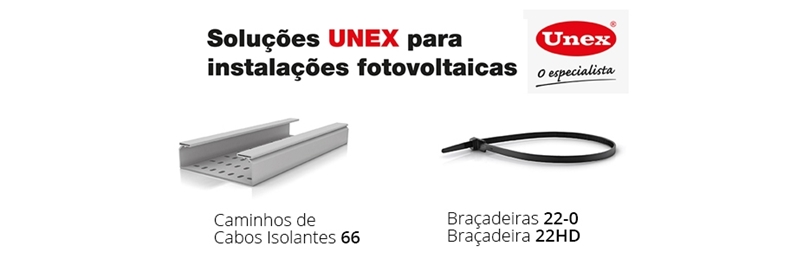 Soluções isolantes UNEX para instalações fotovoltaicas