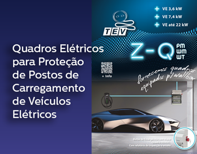 Quadros equipados para carregadores VE da TEV