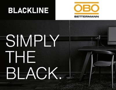 Soluções premium em preto para instalações elétricas à superfície da  Obo Bettermann